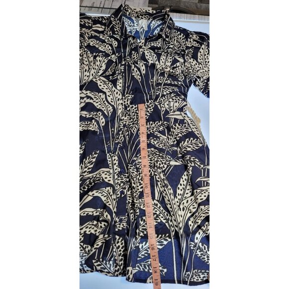 Live 4 Truth Midi Dress Women's Small Navy Blue Boho Tropical NEW - Picture 11 of 12